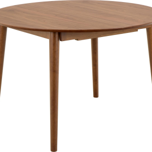 Signature Xamira rundt spisebord Ø115-154 cm valnødfiner mat valnød med butterfly udtræk gummitræben