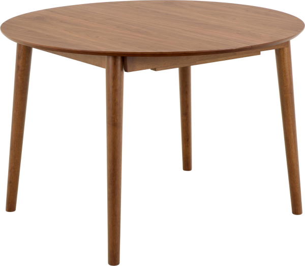 Signature Xamira rundt spisebord Ø115-154 cm valnødfiner mat valnød med butterfly udtræk gummitræben